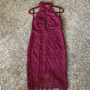 Bardot Halter Dress, Burgundy, Size 8 or M, NWT